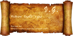 Vukov György névjegykártya