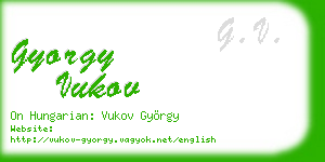 gyorgy vukov business card